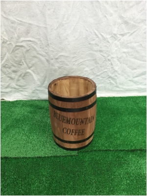 コーヒー樽(茶) Φ18xH25cm